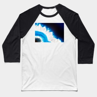 Blue agate mineral super macro Baseball T-Shirt